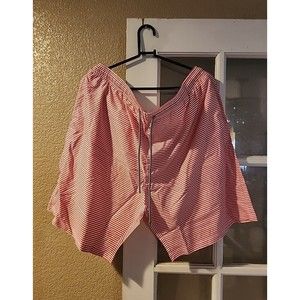 Biwisy 3xl Men's swim shorts red and white stripes Polyester NWT XXXL